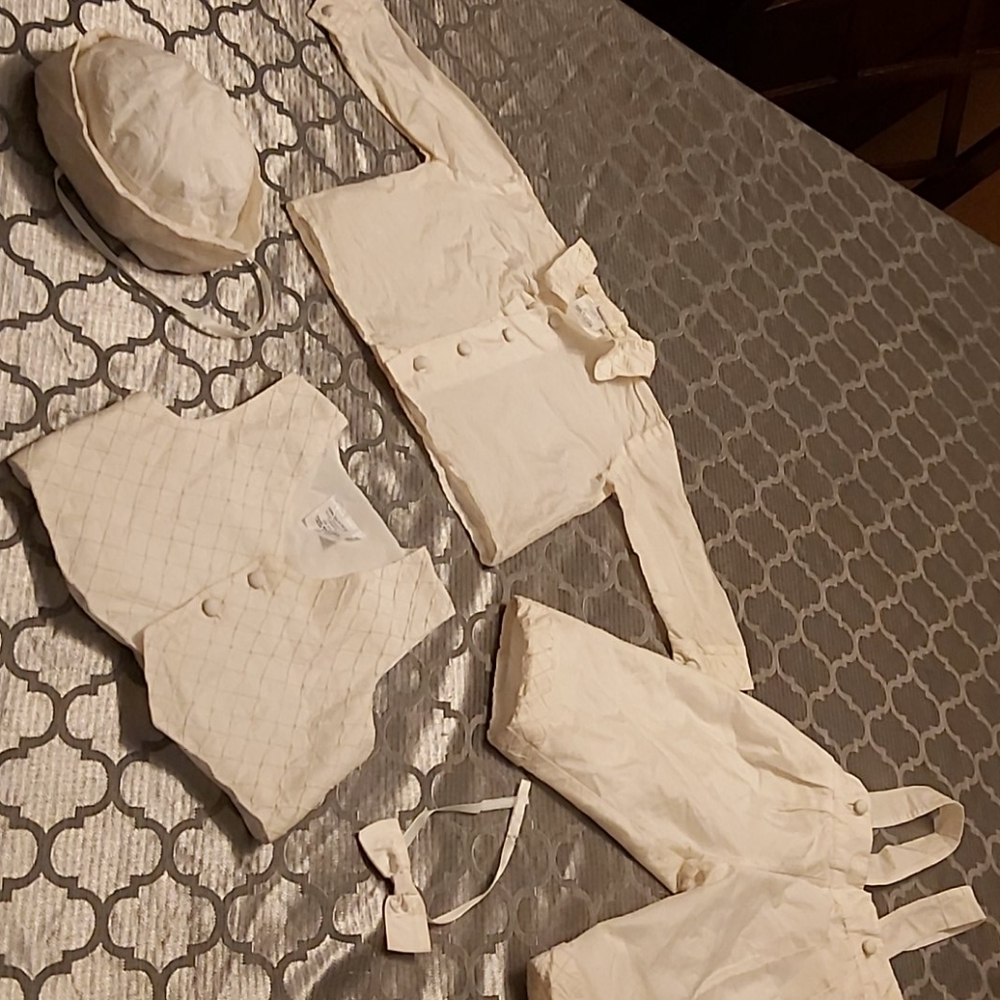 Size 12M 100% Silk baptism 5 pc set plus undergarment